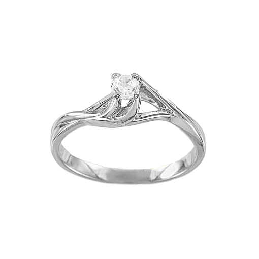 Women's ring with zirconia 