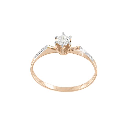 Women's ring with zirconia 