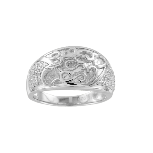 Women's ring with zirconia 