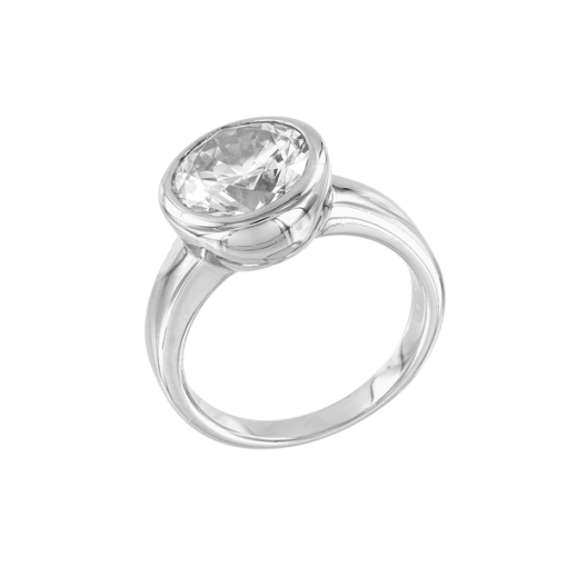 Women's ring with zirconia 
