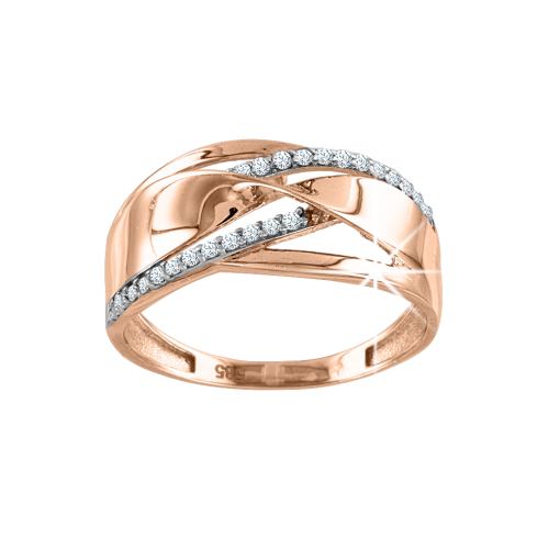 Women's ring with zirconia 