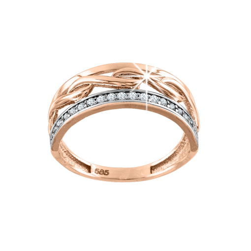 Women's ring with zirconia 