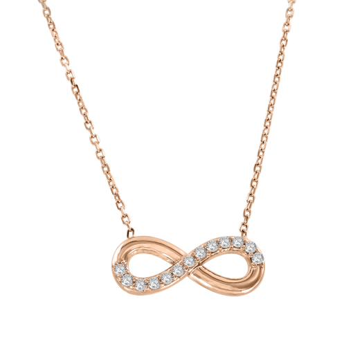 Necklace with pendant "Infinity" and zirconia 