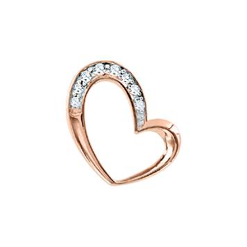 Gilded pendant with zirconia 