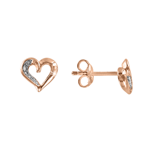 Gilded stud earrings with zirconia 