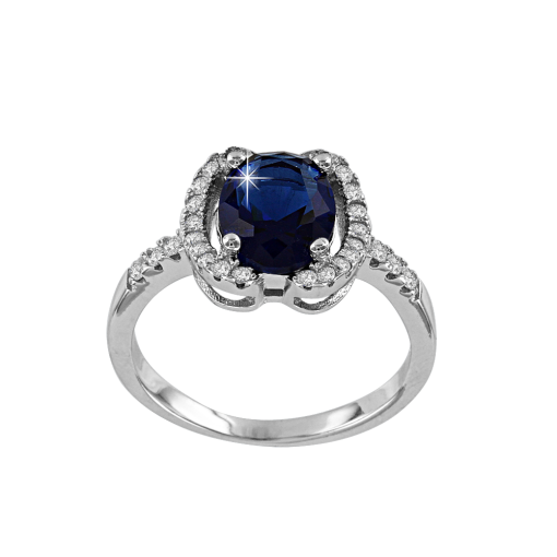 Ladies ring with sapphire 