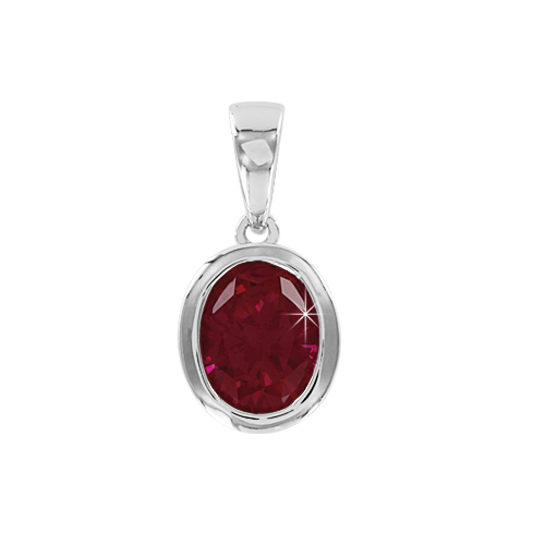 Pendant with red zirconia 
