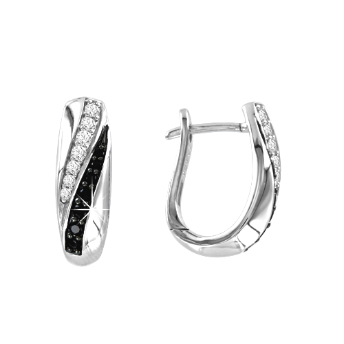 Earrings with zirconia 