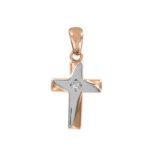 Pendant cross with zirconia 