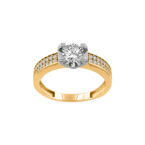 Women's ring with zirconia 