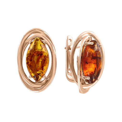 Earrings with amber 