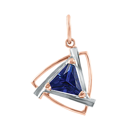 Pendant with sapphire 