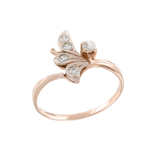 Women's ring with zirconia 
