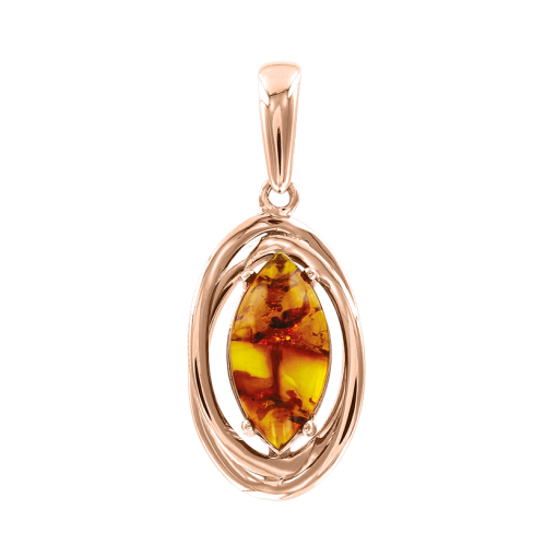 Pendant with amber 