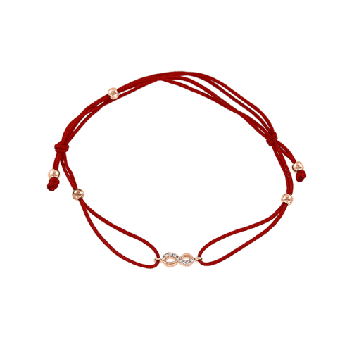 "Infinity" Bracelet Gold - Red 