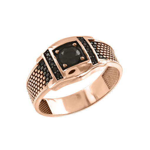 Men's ring with zirconia 