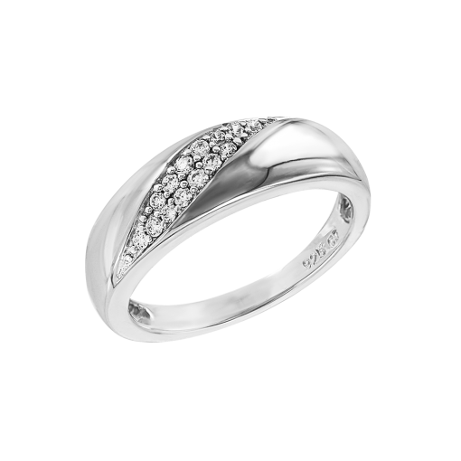 Women's ring with zirconia 