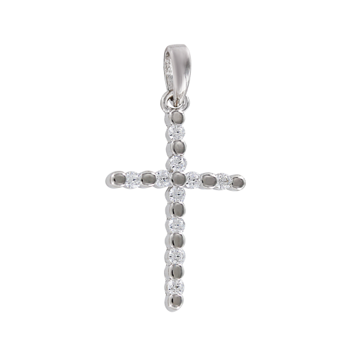 Pendant cross with zirconia 