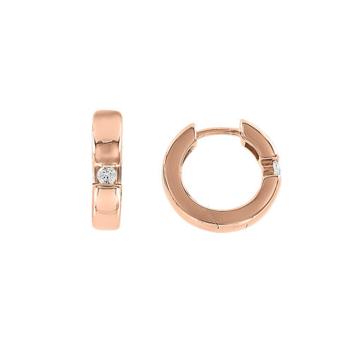 Hoops earrings with zirconia 