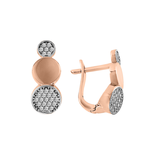 Earrings with zirconia 