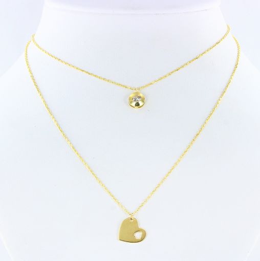 Doppel Kette mit zwei Anhänger 