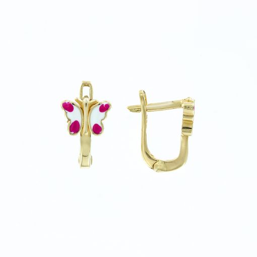 Earrings with enamel 