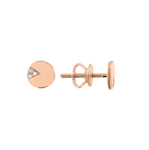 Stud earrings with zirconia 