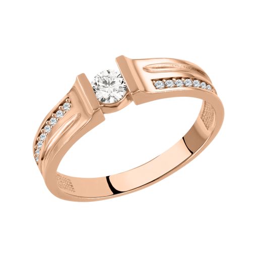 Women's ring with zirconia 