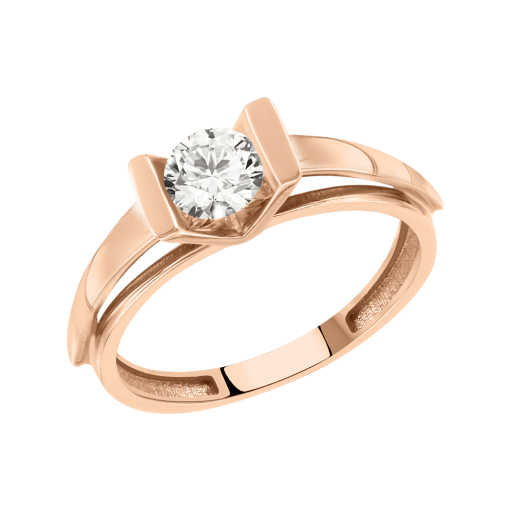 Women's ring with zirconia 