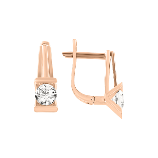 Earrings with zirconia 