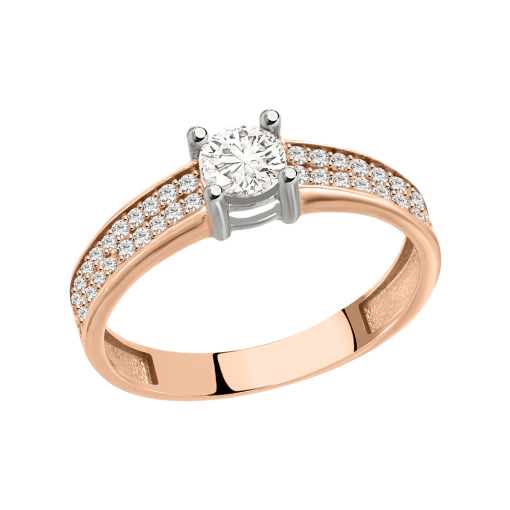 Women's ring with  zirconia 