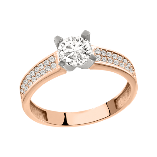 Women's ring with zirconia 
