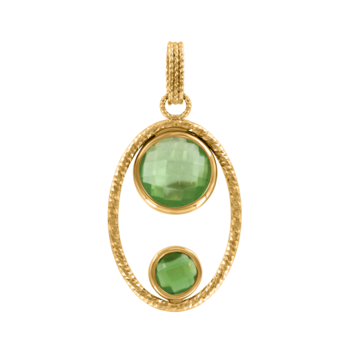 Pendant with olivines 