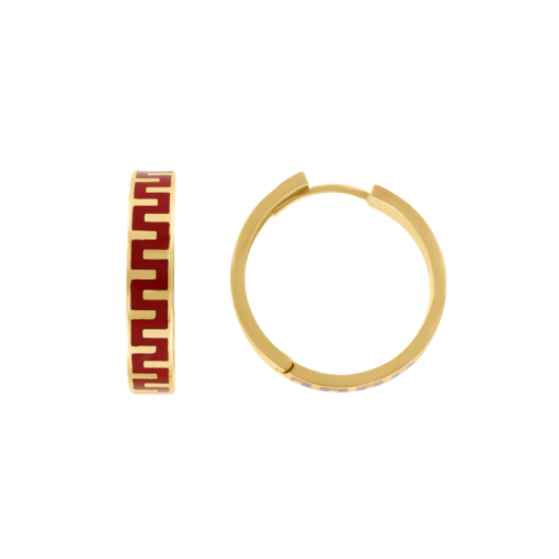 Earrings with enamel 