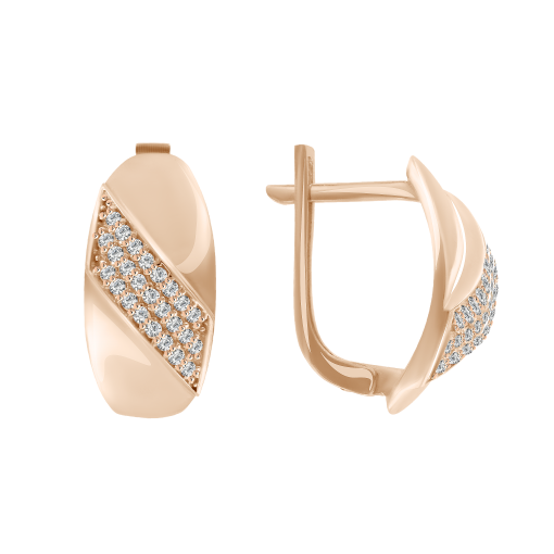 Earrings with zirconia 