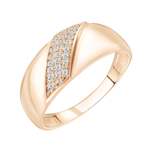 Women's ring with zirconia 
