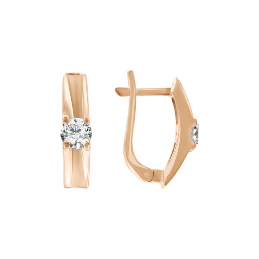 Earrings with zirconia 
