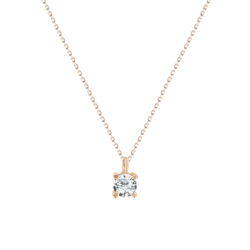 Gold chain with pendant and zirconia 