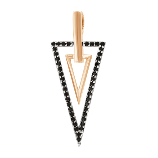 Pendant with black zirconia 