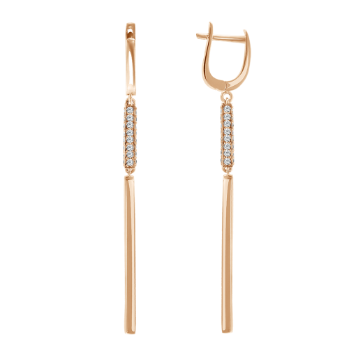 Earrings with zirconia 