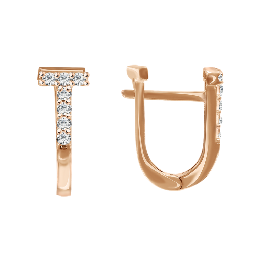 Earrings with zirconia 