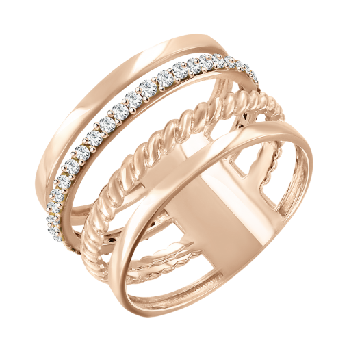 Women's ring with zirconia 