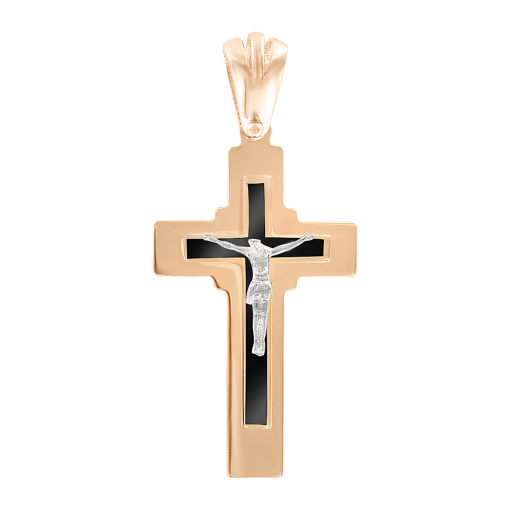 Pendant cross with enamel 