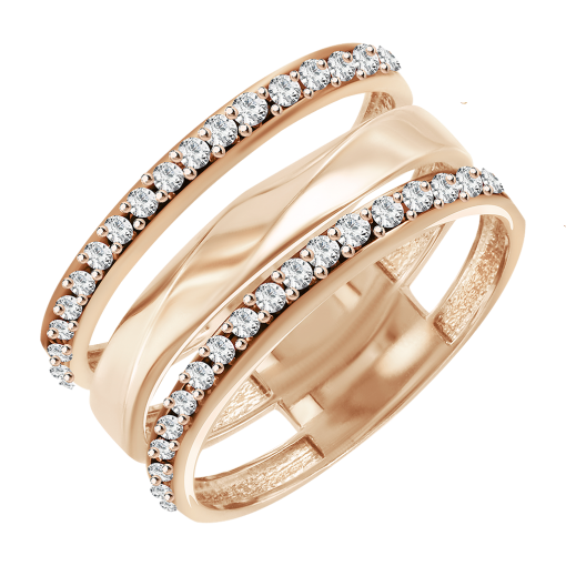Women's ring with zirconia 