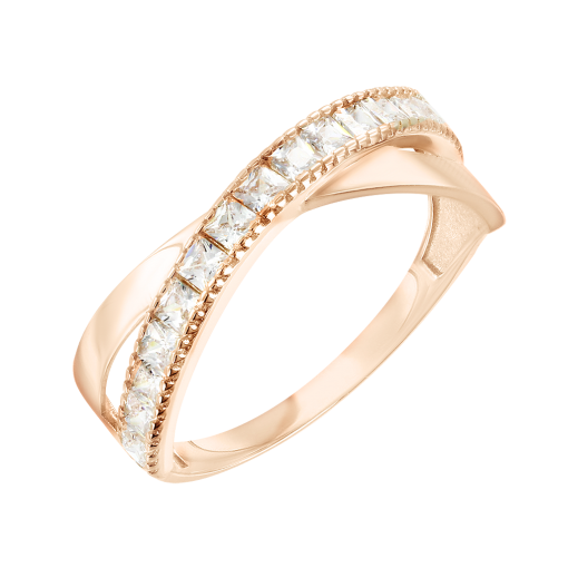 Women's ring with zirconia 