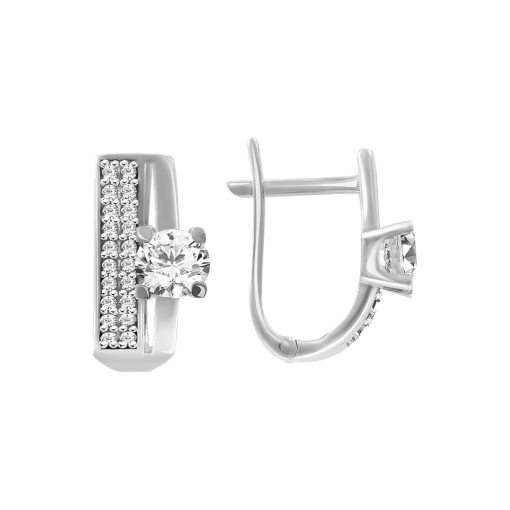 Earrings with zirconia 