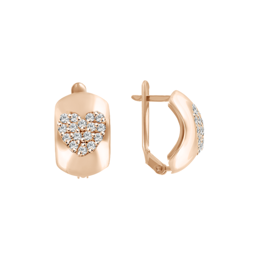 Earrings with zirconia 