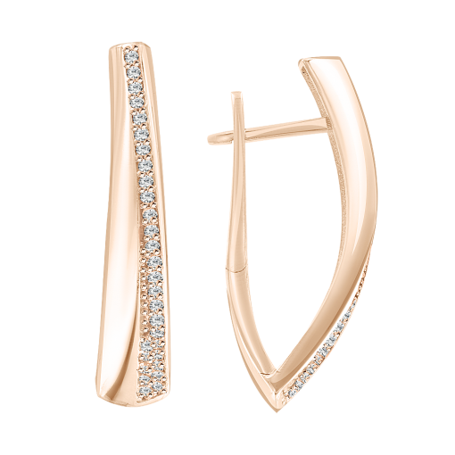 Earrings with zirconia 