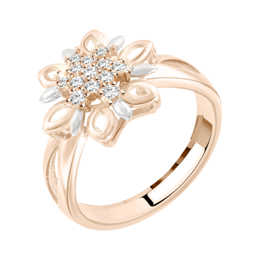 Women's ring with zirconia 