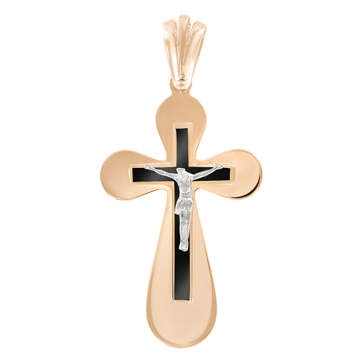 Pendant cross with enamel 